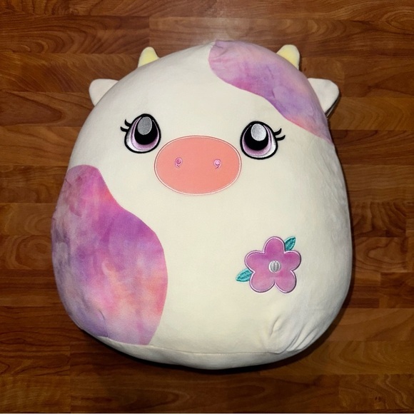 Squishmallows Other - Squishmallow Kalina the Cow 16” Cream w Tie Dye Easter Stuffed Animal Plush